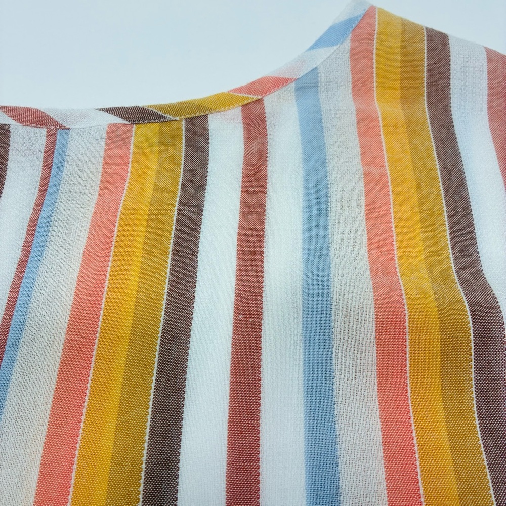 Soft Surroundings Women's Top Size Medium Multicolor Striped Cottagecore Casual - Picture 9 of 14